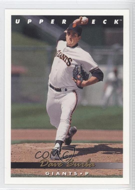 1993 Upper Deck Gold Hologram Dave Burba #809 9b3