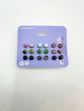 Claire  s Sensitive Solutions 9-Sets Colorful Ball Earrings New