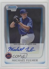 2011 Bowman Draft Chrome Prospects Refractor 381/500 Michael Fulmer Auto u2h