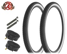 ALTA 29x2.125 CRUISER WhiteWall Tires–HeavyDuty DIAMOND w/48mm SCHRADER Tube 6pc