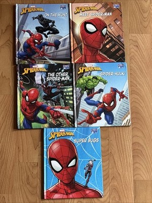 Marvel Me Reader Books Lot Spider-Man Story Reader Hulk On Hunt Black Panther
