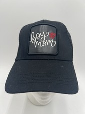Unbranded Boy Mom Ponytail Trucker Hat Black Mesh Snapback Cap