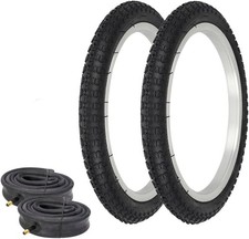 Pro Bike Tire 16 X 1.75 P-104a All Black 2 Tires W Heavyduty Tubes