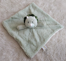 KellyToy Baby Plush Light Green Dinosaur Triceratops Lovey Blanket Rattle Toy