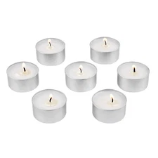 200 Count Tea Light Candles 6.5hr Burn 1.5x0.75in Odorless