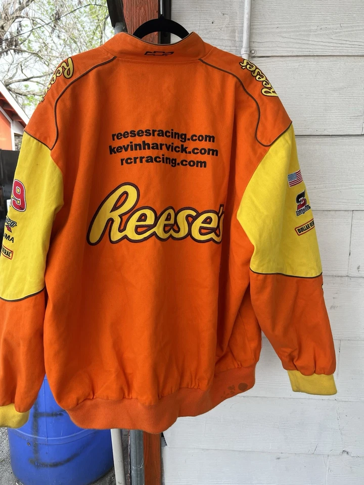 Chaqueta NASCAR Kevin Harvick Reese’s Cup Racing Chase Auténtica Rara 4x Foto 2 de 4