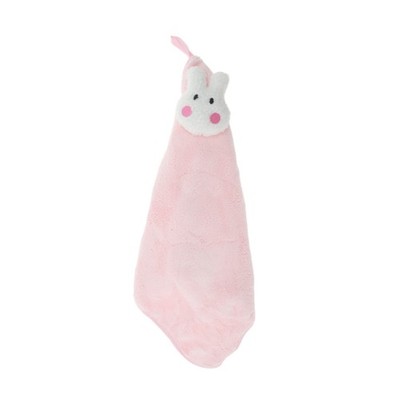 Hängende Handtücher mit Schnalle, rosa weiß Hase, waschbar, 1 Stück