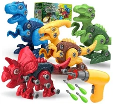 Dinosaur Toys for 3, 4, 5, 6, 7 Year Old Boys, Take Apart Toys with Electric 