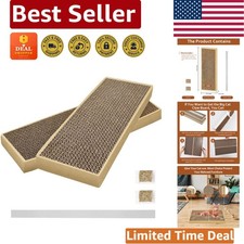 Cardboard Cat Scratch Pads - Dual-Sided Set for Indoor Kittens  Cats
