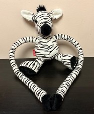 FAO Zebra Plush Toy With Adjustable Sliding Arms Legs Black White Striped