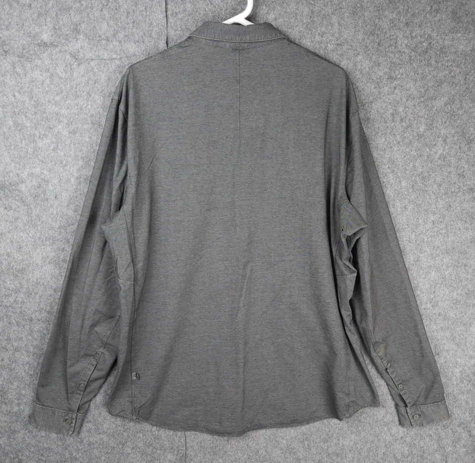 Camisa Lululemon Para Hombre Talla XL-XXL Gris Comisión Manga Larga Abotonada SIN Bolsillo Foto 2 de 4