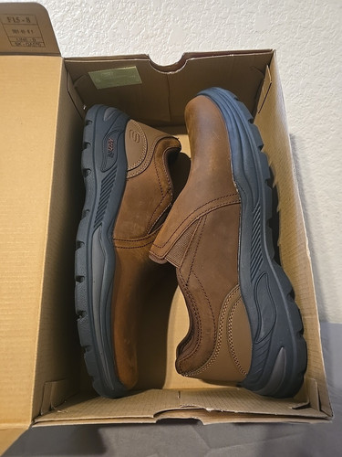Skechers Men's Arch Fit Motley Orago Shoes In Dark Brown !! Size US 9 !!
