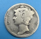 1934-D Mercury Dime Good/VF