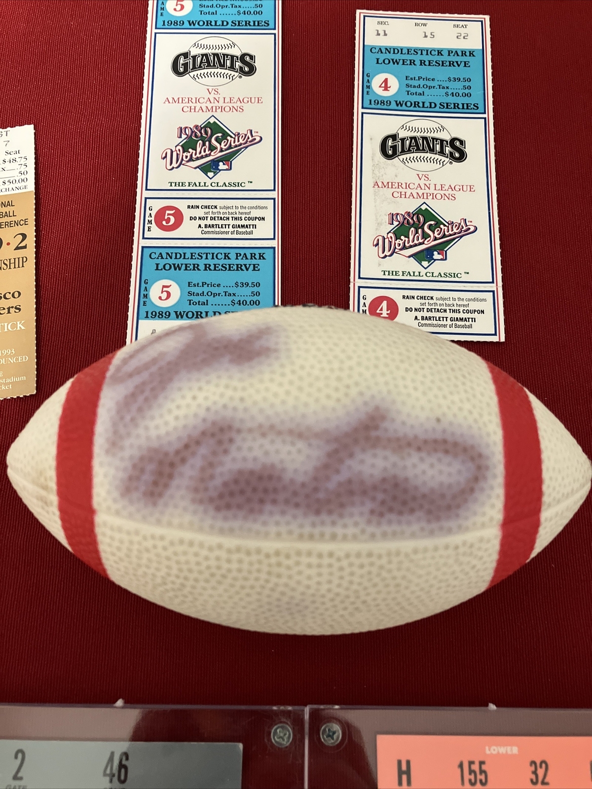 Authentic Super Bowl ticket stubs, XVI, XIX, XXIII, XXIV, Montana