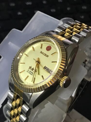 Reloj Hombre Seikosha Mitsubishi Nation 32mm 2 Tonos Presidente Fecha/Día (Lote2263) - Imagen 6 de 12