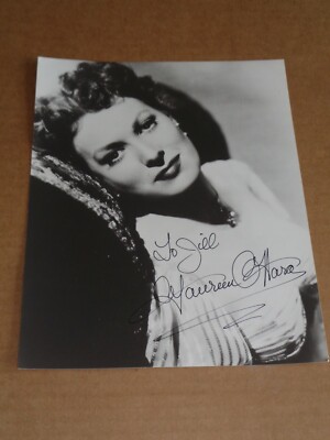 Maureen O'Hara 1970er Jahre handsigniertes 10 x 8 cm Foto