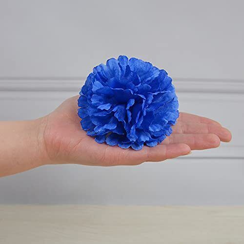 Silk Carnation Flower, 50 Artificial Flowers, Used for Wedding Decoration Blue - Picture 5 of 8