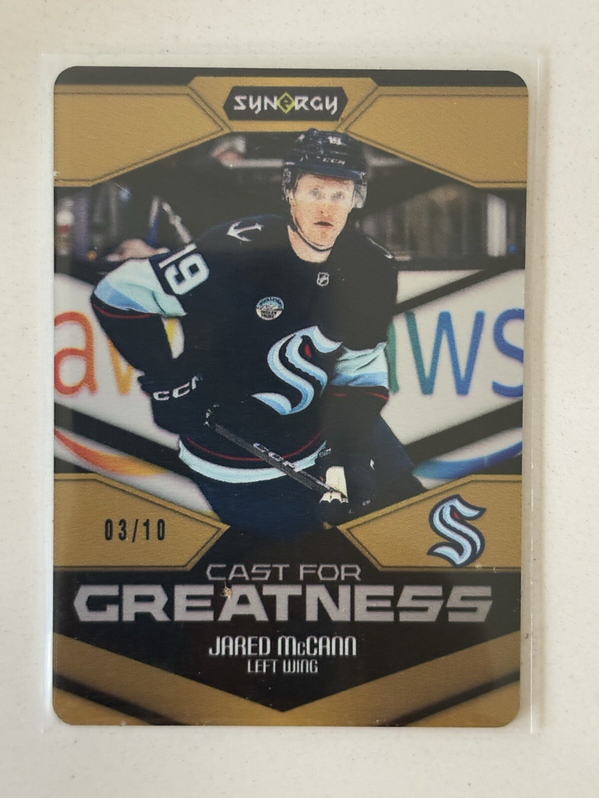 2024-25 Upper Deck Synergy Cast For Greatness Jared McCann Gold Card 3/10