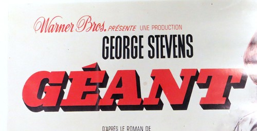 Seltenes Original 1978 George Steven GÉANT/GIANT James Dean französisches Filmplakat LESEN - Bild 2 von 7