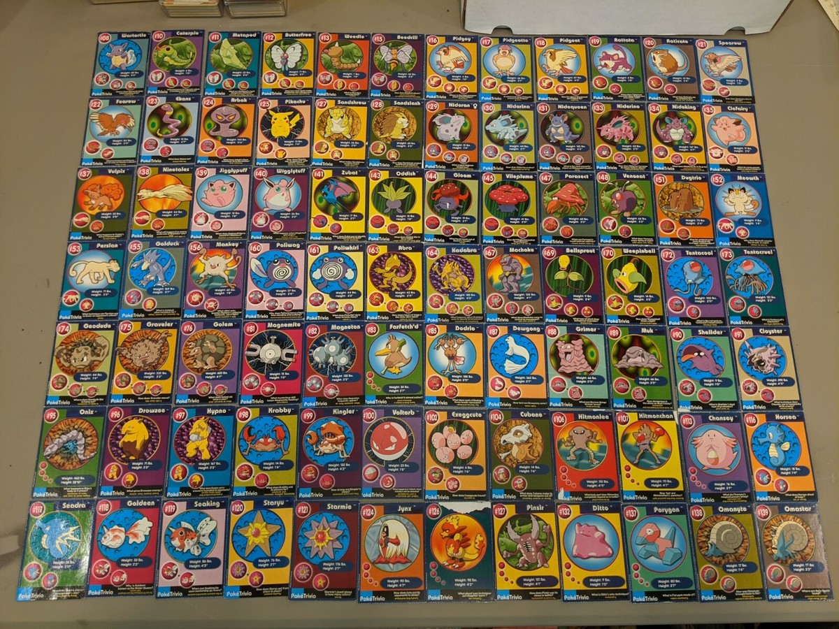 1999 Pokemon Trivia Burger King Cards HP-NM Vintage Card (1x card