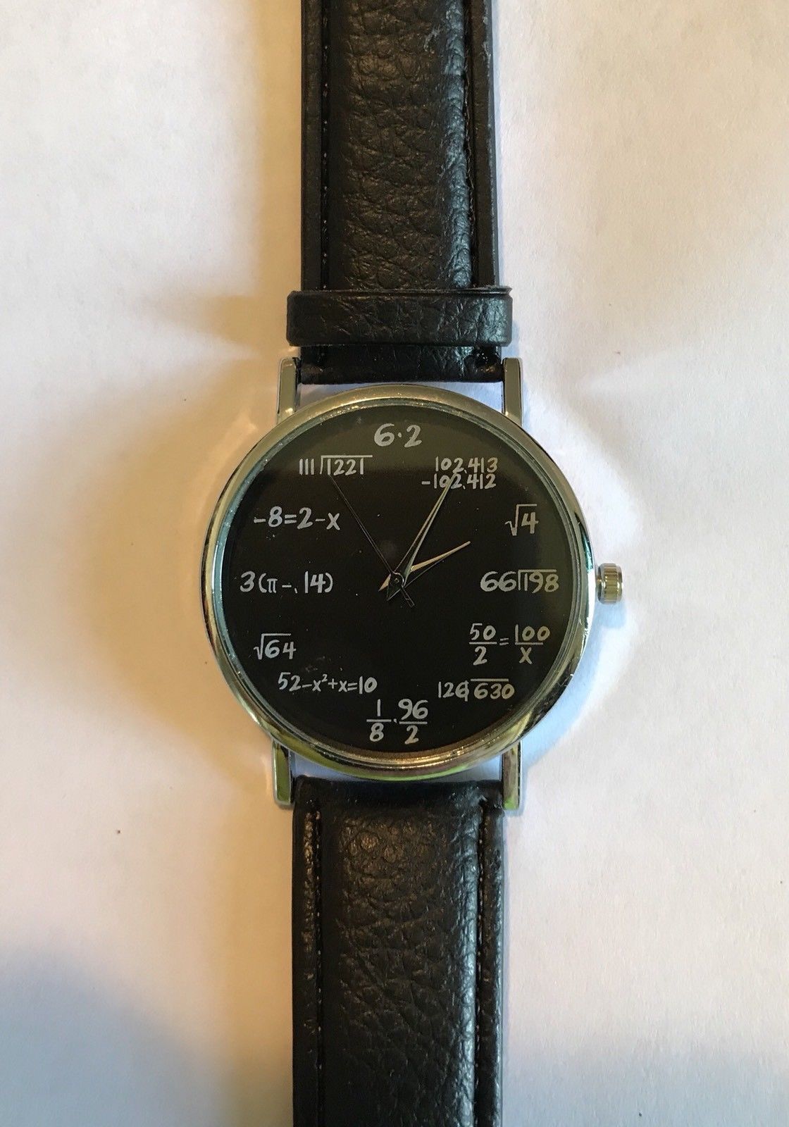 math equation wrist watch