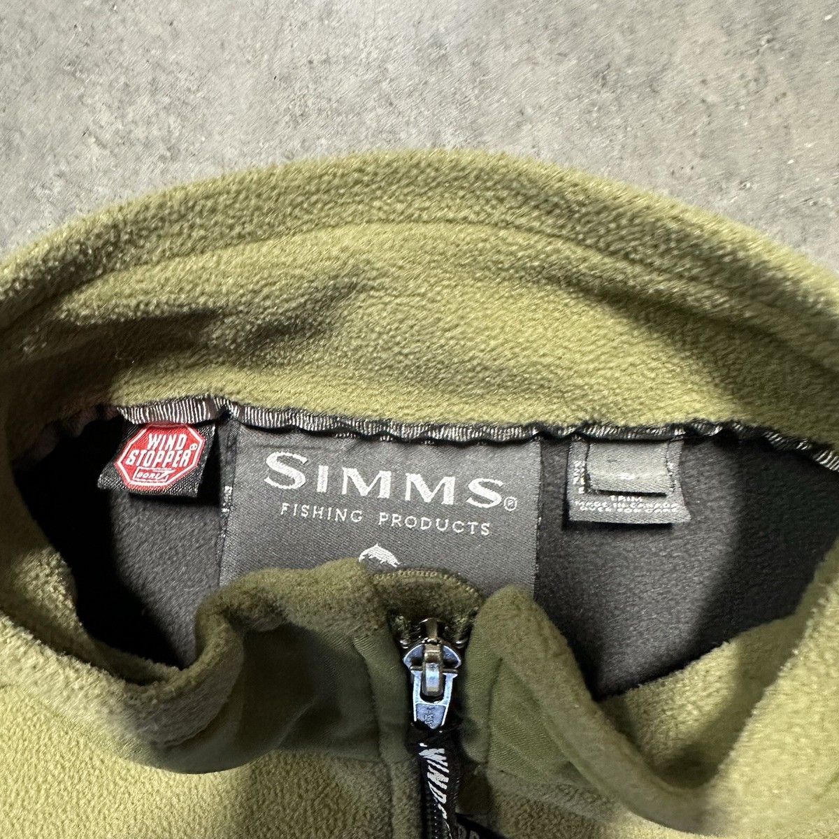 Vintage Simms Fleece Gore Windstopper Jacket Mens Size Small