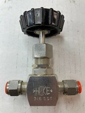 HOKE 2112G4Y 2100 Series Needle Valve 1/4" Tube Compression Ends 316SS 6000psi
