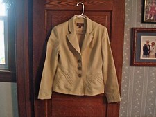 Blazer 100 Linen Tan Merona Sz 8
