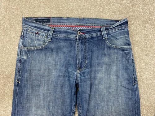 Tommy Hilfiger Jeans Regular Loose Fit Blue Jeans W36 L29 Leg has been Turned Up - Picture 7 of 23