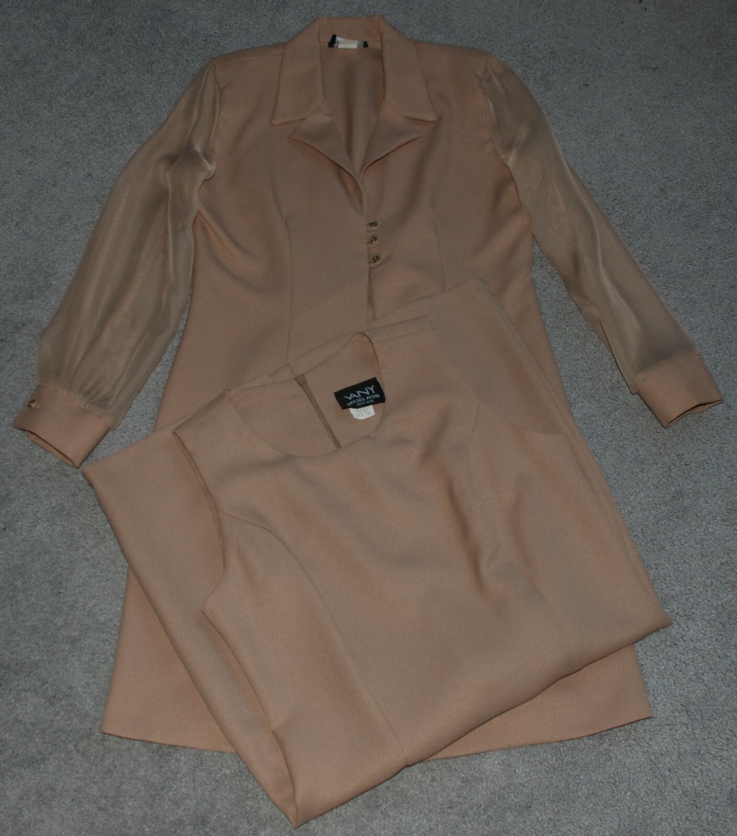 Vany New York Beige Dress with Jacket 2-Piece Set  Size 10 Petite | eBay