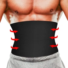 Men Tummy Tuck Belt Abdomen Girdle Slimming Waist Trainer Fat Burner Body Shaper