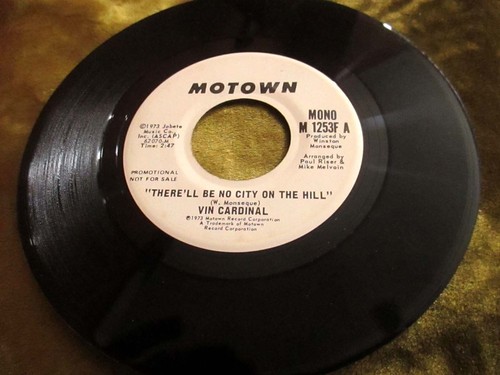 NORTHERN SOUL RARE VIN CARDINAL THERE'LL BE NO CITY ON HILL MOTOWN VG 45RPM - Picture 1 of 1