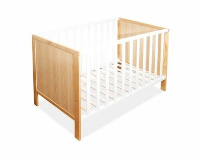 white and natural cot