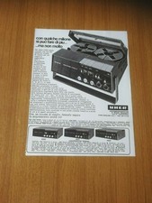 1976 UHER 4400 REPORT STEREO IC CARATTERISTICHE REGISTRATORE VINTAGE PUB AD