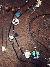 lot mixed jewelry Hearts Stars Chain Love necklaces for young ladies Girls