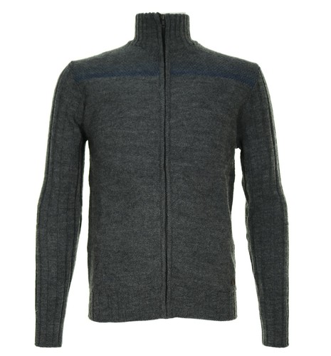 Pull irlandais chaud homme laine Donegal col zippé