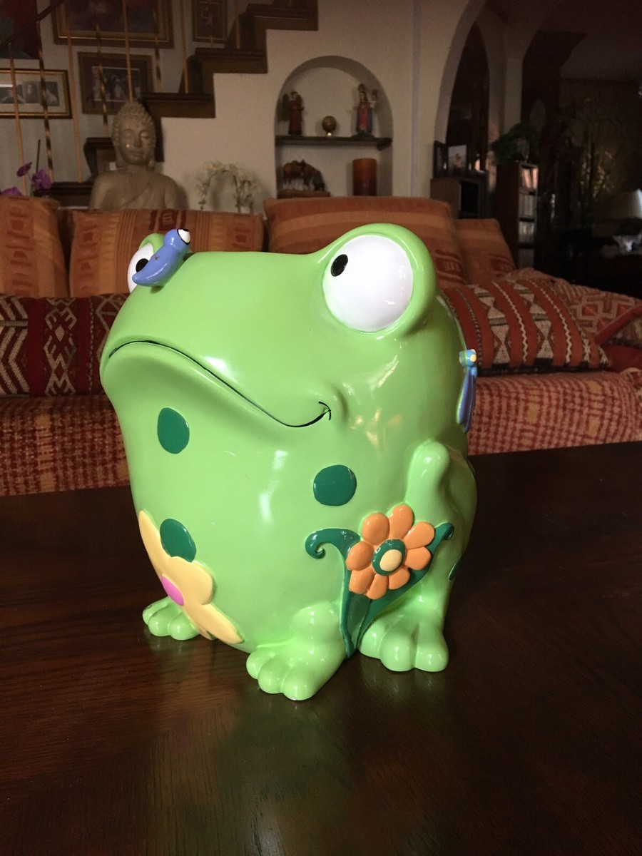 KAWAII Frog Big Eyed PolkaDot Ceramic Pottery Decor Storage Garden