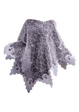 White Ghost  Spider Web Poncho