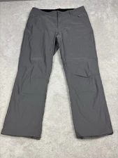 Eddie Bauer Fleece Lined Tech Pants Men's Size 36x30 Gray Outdoor Hiking