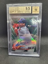 2018 Rafael Devers Topps Chrome Auto RC Green Refractor /99 BGS 9.5/10 GEM MINT