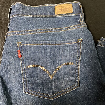 LEVIS womens BOOTCUT 512 JEANS size 8s BLUE pants w/ Pocket Detail