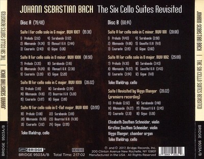 TOKE MOLDRUP - BACH:THE SIX CELLO SUITES (2 CD) NEW CD