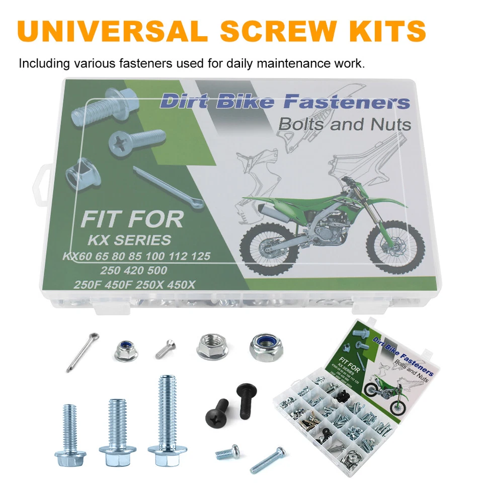 Fit For KAWASAKI KX125 1974-2005 KX250 1974-2024 Bodywork Full Body Bolts Kit - Image 2 of 4