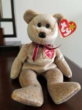 Ty 1999 Signature Bear beanie baby with TAG ERRORS