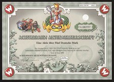 Lot 10 Stück Achterbahn AG - Aktie 5 DM - Juni 1998 - EF