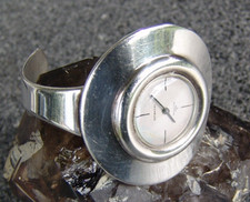 MODERNIST,BLUMUS / INCABLOC 835 SILBER  SPANGEN DAMEN ARMBAND UHR, PUNZIERT 835