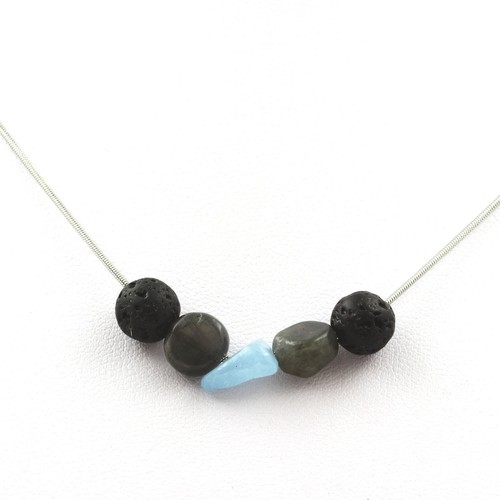 Superbe Collier En Aigue Marine Du Brésil - 460 Carats Sur 2 Rangs - 47 à 50 Cm - Argent 925