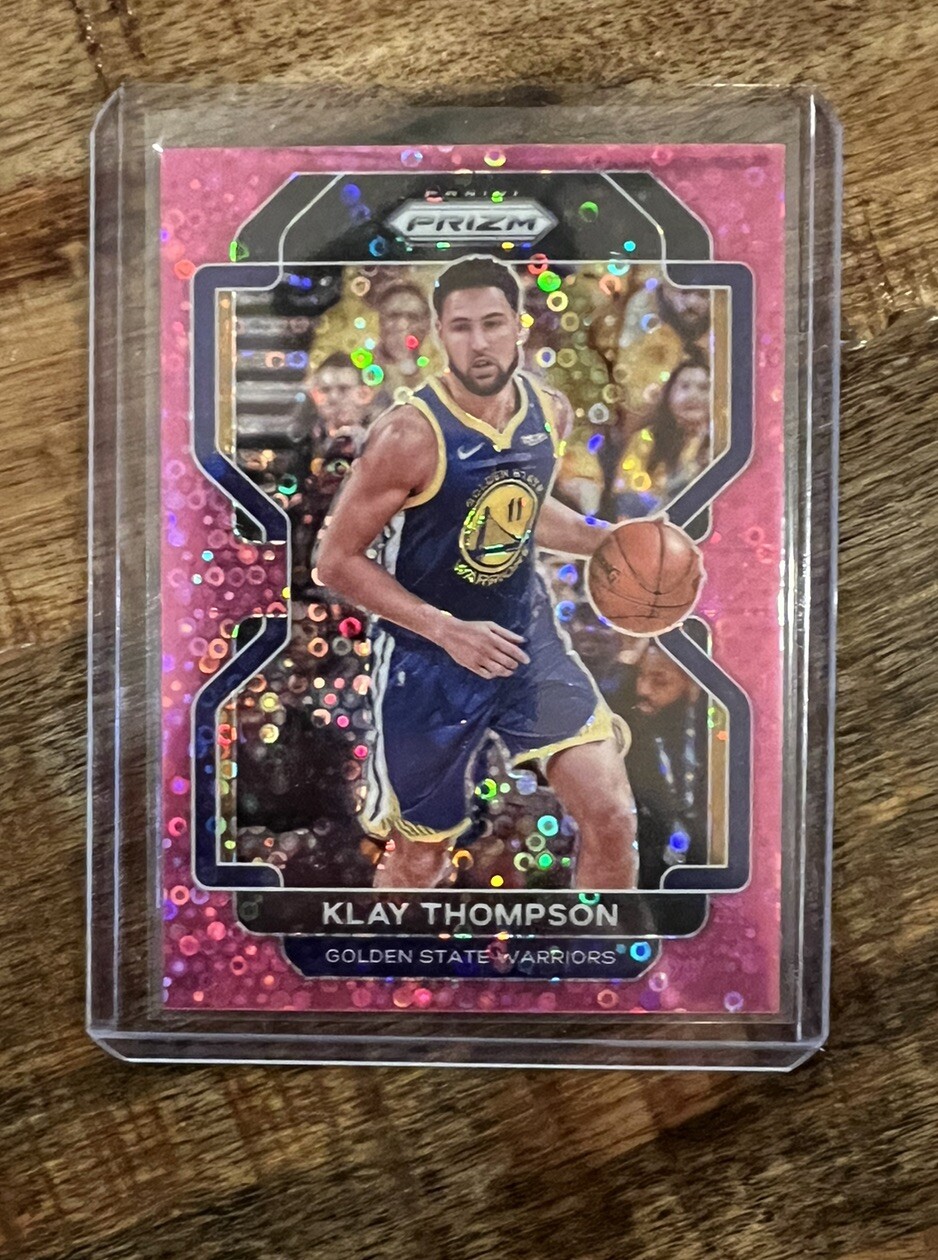 2021-22 Panini Prizm Fast Break Klay Thompson Pink Disco Prizm /50 Warriors