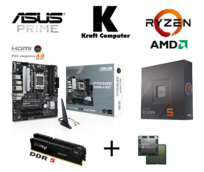 PC Bundle AufrüstKit Ryzen 5 7600X (6x5,3GHz) + ASUS PRIME B650M-A +16GB 5200MHz