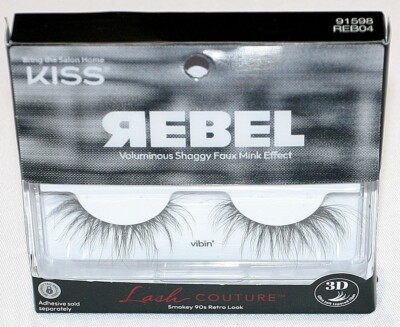 Kiss Rebel Eye Lash Couture Voluminous Shaggy Faux Mink Effect Vibin' New